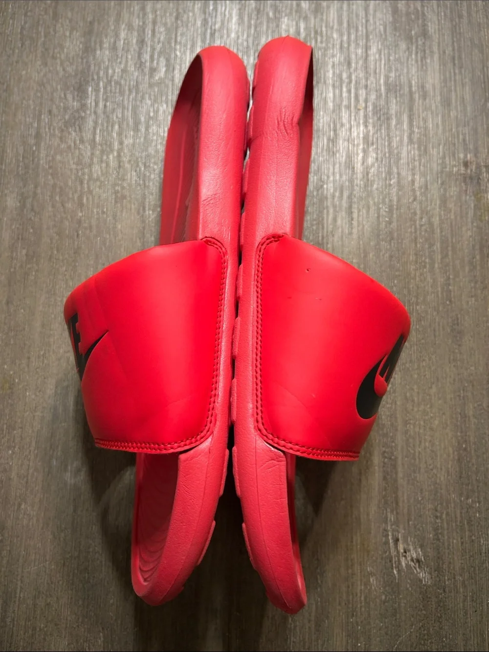 Nike Victori One Foam Slide Red Black Men's Size 12, Like New.